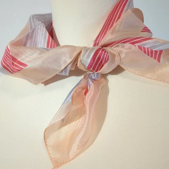 Saltwater Taffy Scarf Red and Blue Stripes - Picture 3 of 3